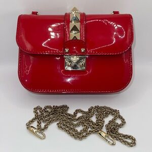 Valentino Garavani Red Patent Leather Crossbody Bag - Small Preowned